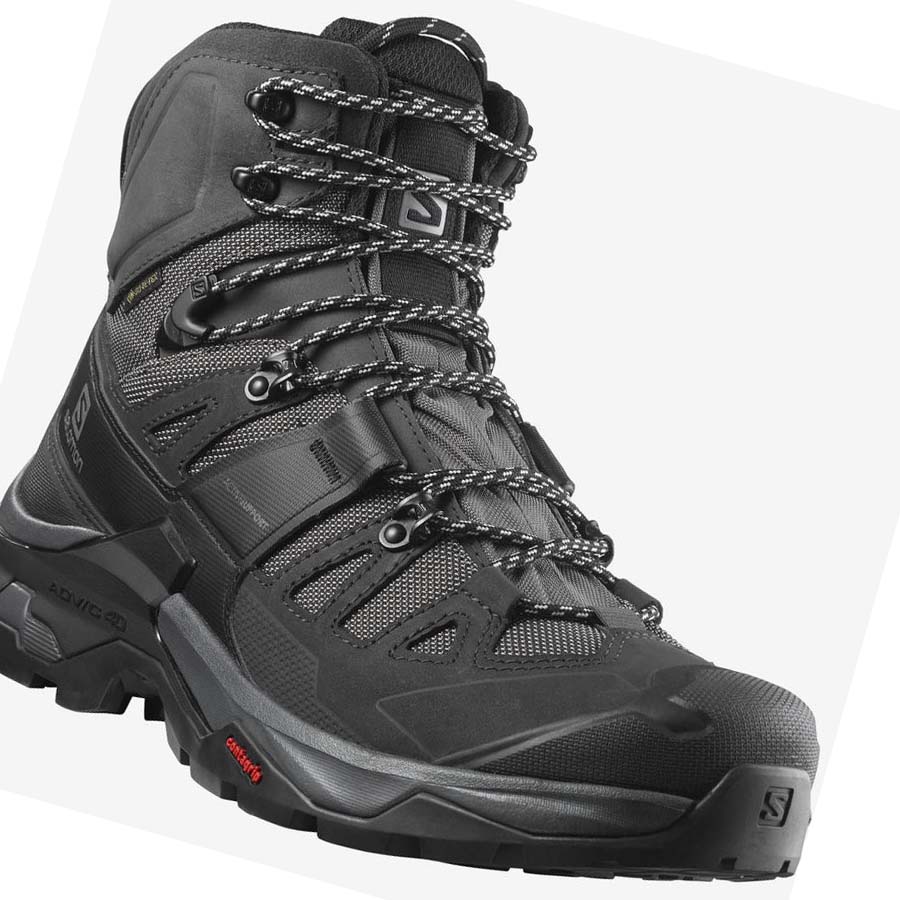 Tenis Senderismo Salomon QUEST 4 GORE-TEX Hombre Grises Negros | MX 3562BEX